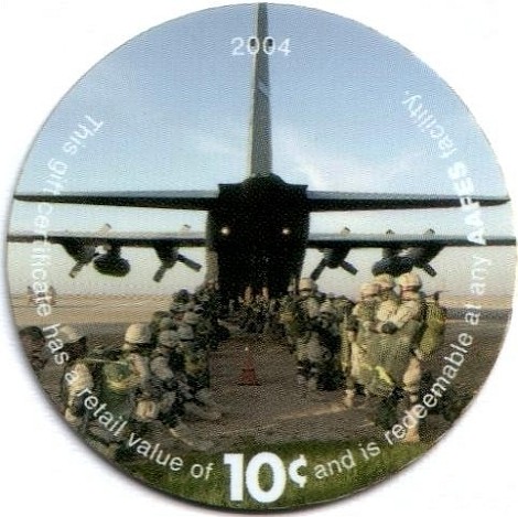 Soldiers boarding rear  C-130 Hercules cargo transport