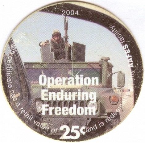 Humvee in rearview  mirror