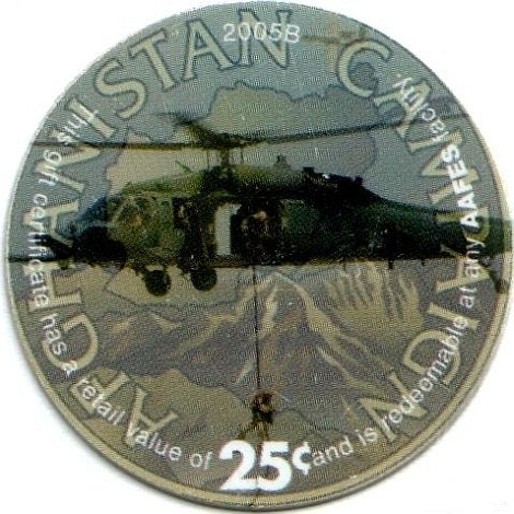 Helicopter on  Afghanistan medal design