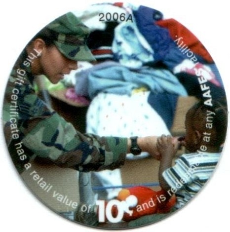 Female soldier  attending a child