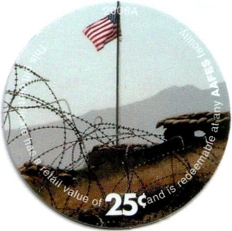 U.S. Flag flying above  base