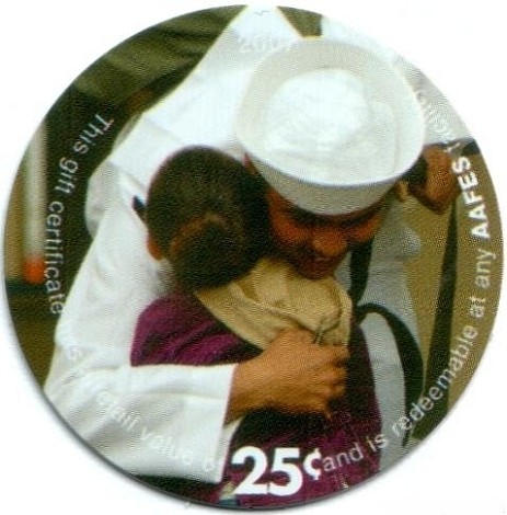 Sailor hugging a girl