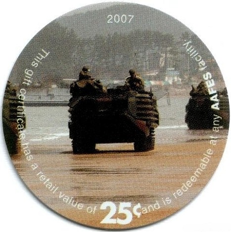 Stryker vehicle on a  beach