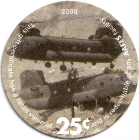 Chinook helicopter  flying over damaged Chinook