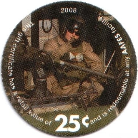 Soldier with weapon in  helicopter doorway