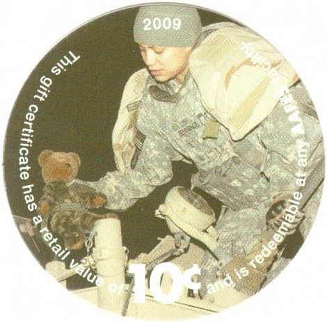 Soldier with his  mascot